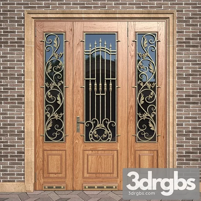 Entrance Classic Door 2 3D Model Free