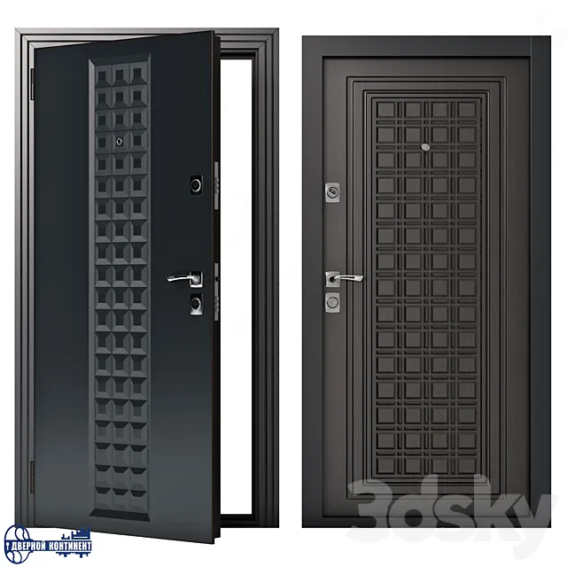 Entrance doors Continent-Contour 3D Model