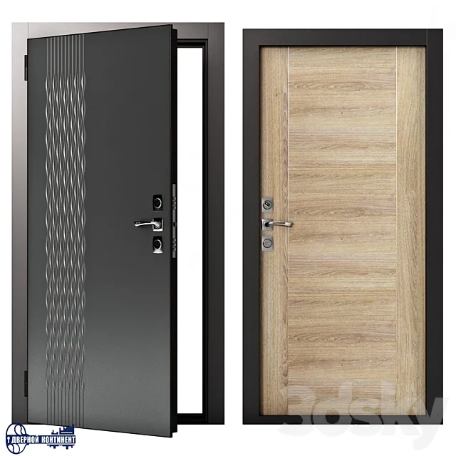 Entrance doors Continent-Gracia 3D Model