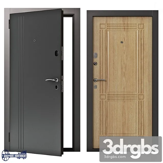 Entrance doors continent-line 3D Model Free