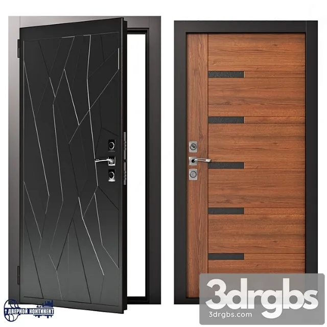 Entrance doors continent-modern 3D Model Free