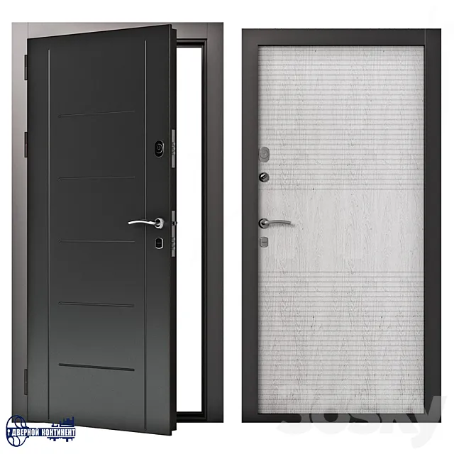 Entrance doors Continent-Thermal 3D Model