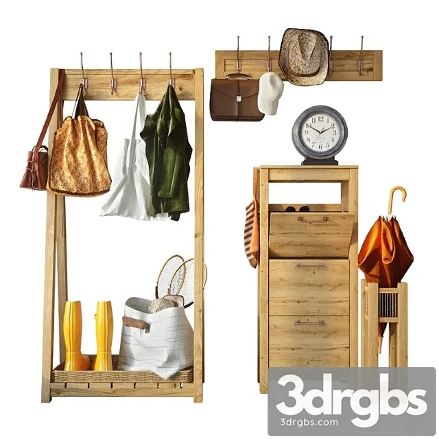 Entrance hall with filling 2 3D Model Free