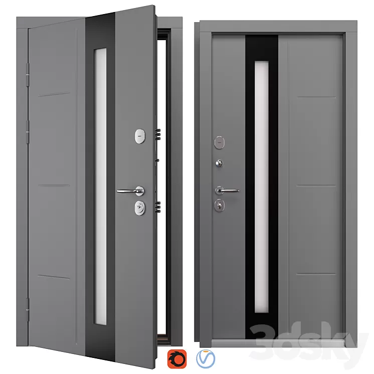 Entrance metal door Asti (Bear) 3D Model Free