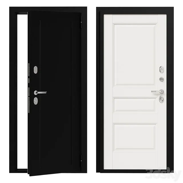 Entrance metal door Bravo 11 3D Model