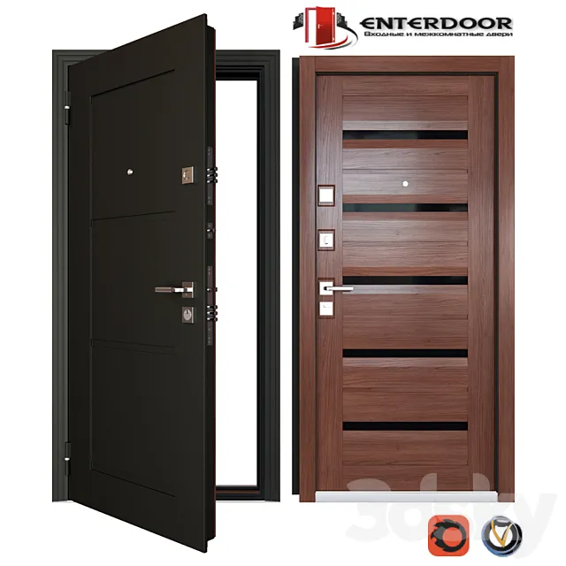 Entrance metal door EnterDoor Maestro 3D Model