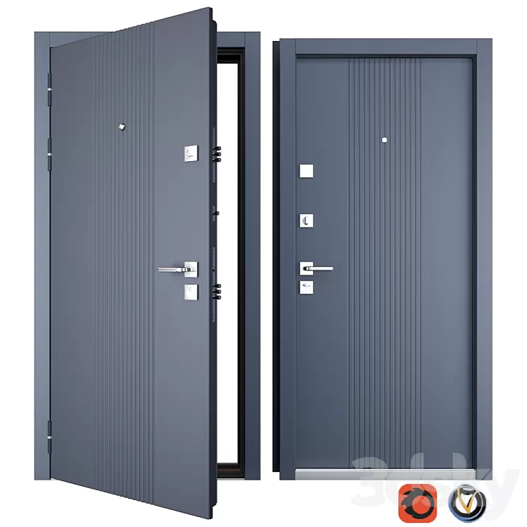 Entrance metal door Imperia (Favorit) 3D Model Free