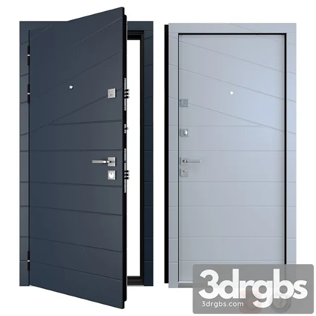 Entrance metal door line (zimen) 3D Model Free