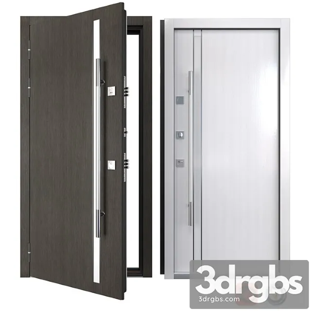 Entrance metal door modern 2 (your frame) 3D Model Free