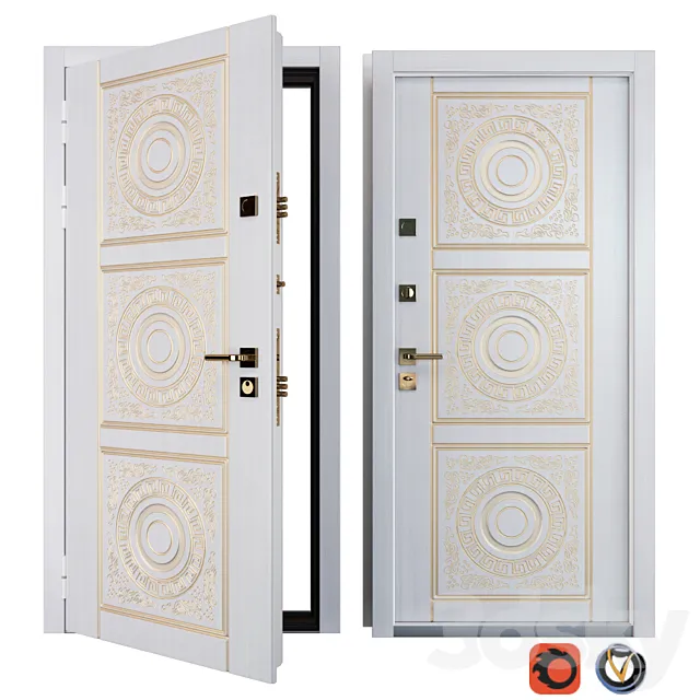 Entrance metal door of Bezha 6 (Your Frame) 3DModel