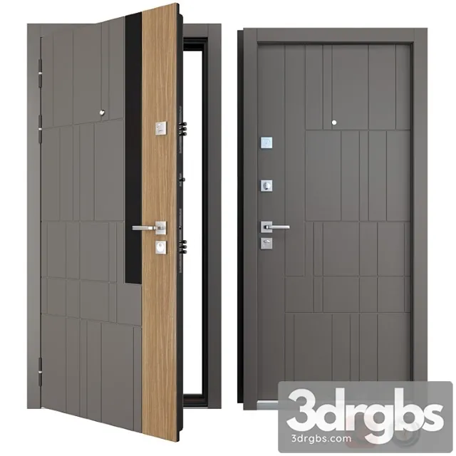 Entrance metal door of grattel (straj) 3D Model Free