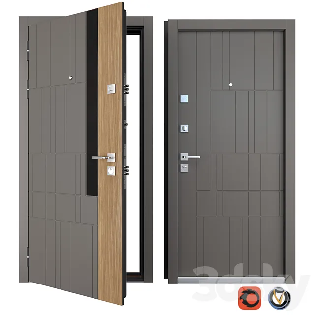 Entrance metal door of Grattel (Straj) 3D Model