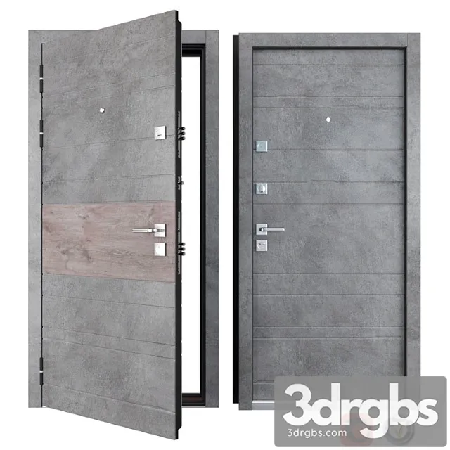 Entrance metal door of tire (zimen) 3D Model Free