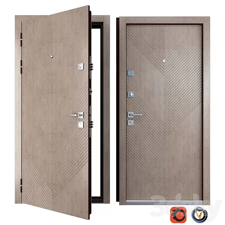 Entrance metal door Olion (Zimen) 3D Model