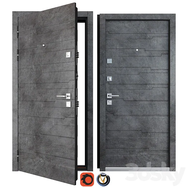 Entrance metal door Senator (Favorit) 3D Model Free