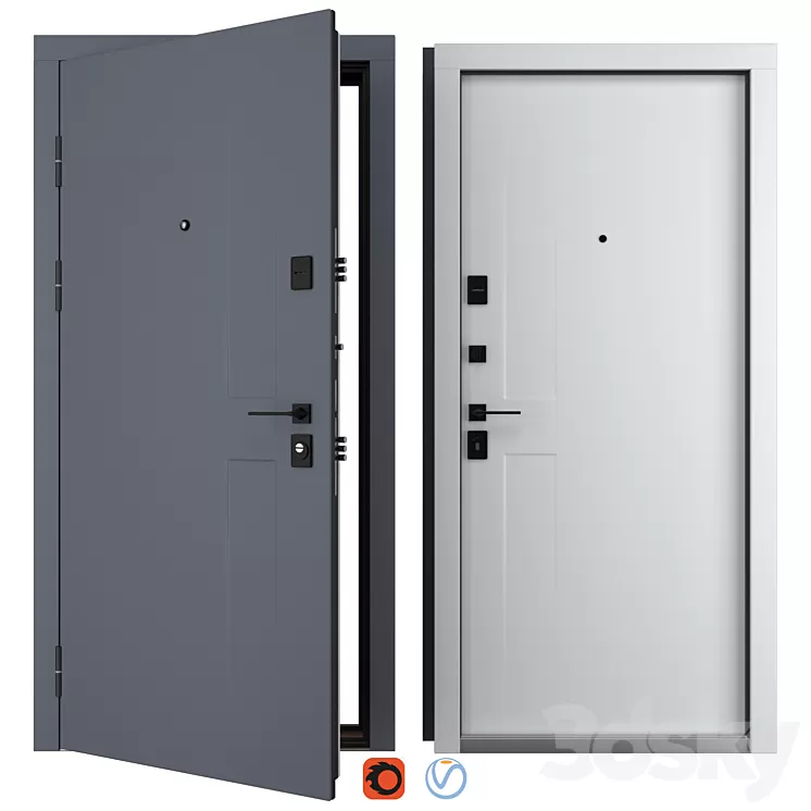 Entrance metal door Vista (Abvehr) 3D Model Free
