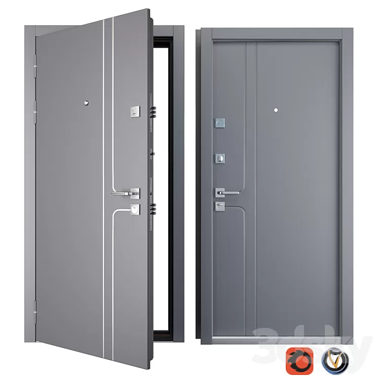Entrance metal door Vista (Zimen) 3D Model
