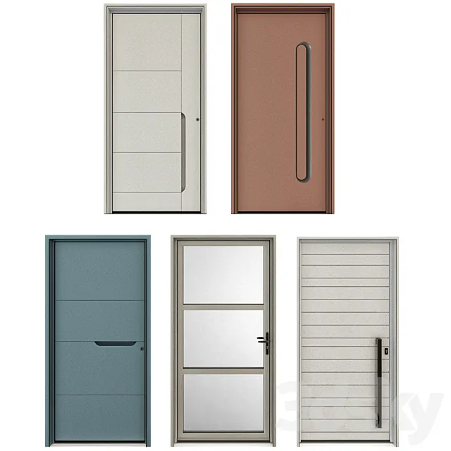 Entrance metal doors 3D Model