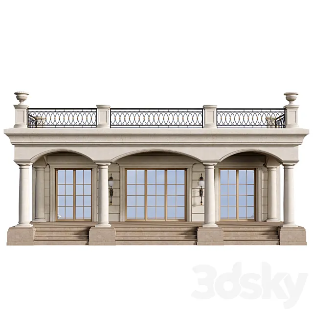 Entrance to the house Porch 3D Model
