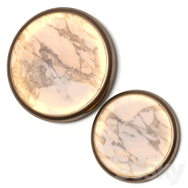 Entrelacs Moon Wall Lamps 3D Model