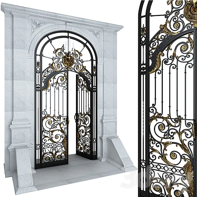 Entry door gate 3D Model