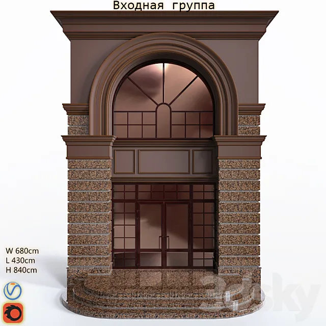 Entry group 3D Model