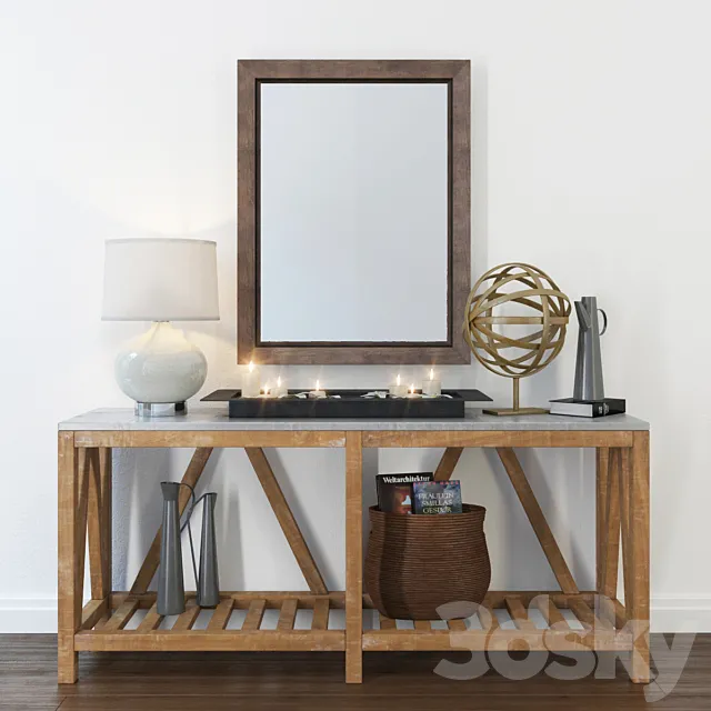 Entryway set Crate and Barrel 3D Model