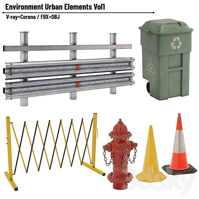 Environment Urban Elements Vol1 Free Download
