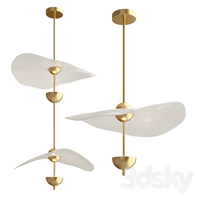 Envolee double biscuit Pendant light 3D Model