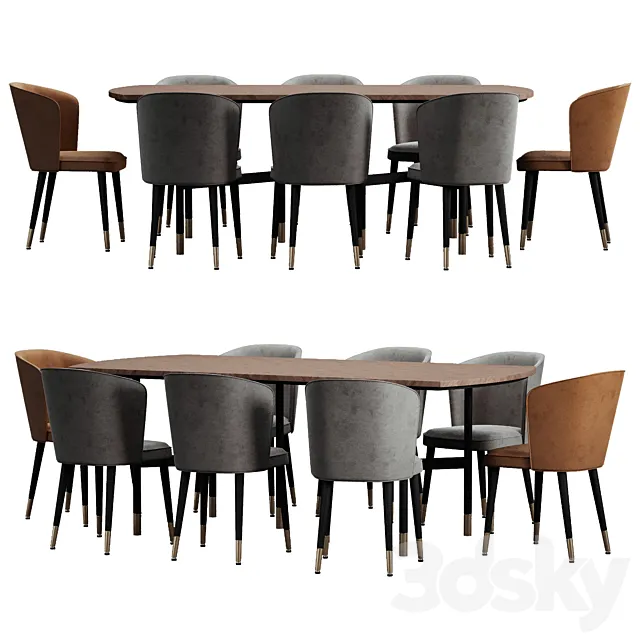 enza home DORIAN Sandalye and Yemek 3D Model