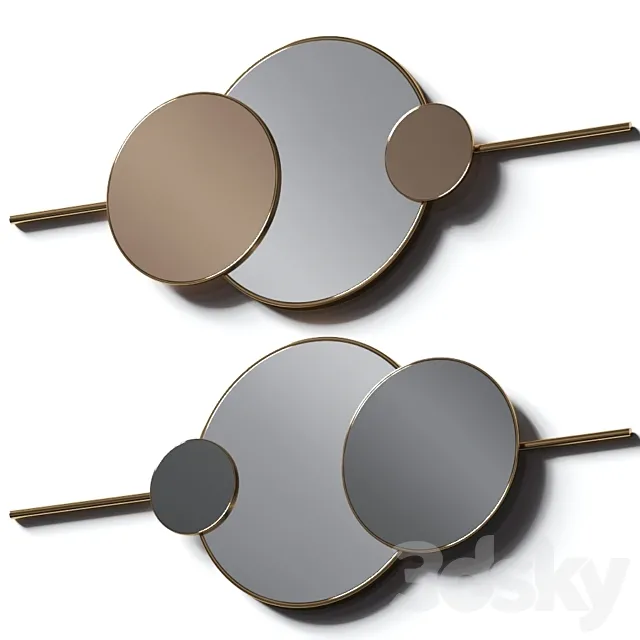 Enza Home Piedra Wall Mirror 3D Model