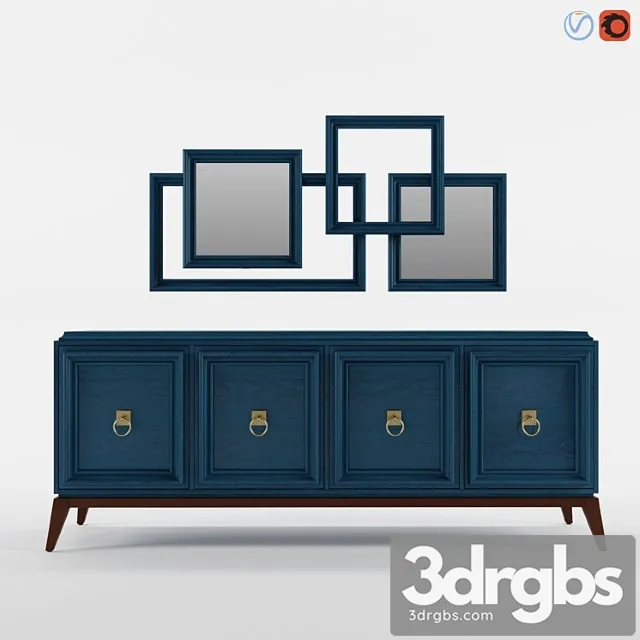 Enza home sideboard 2 3D Model Free
