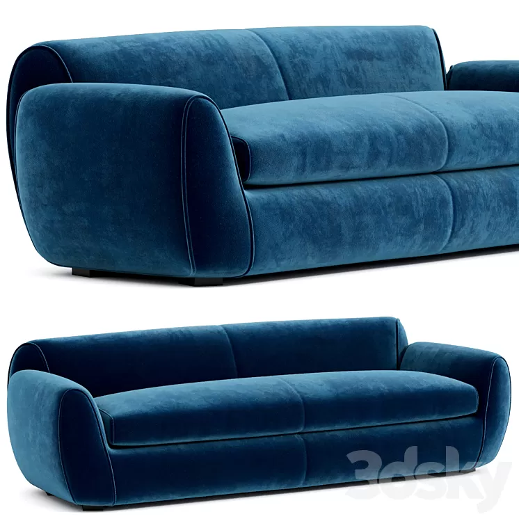 EPÒNIMO Sofa aus Samt mit abnehmbarem Bezug 3D Model Free