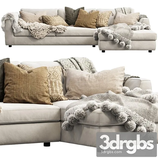 EQ3 Cello Sectional Sofa 3D Model Free