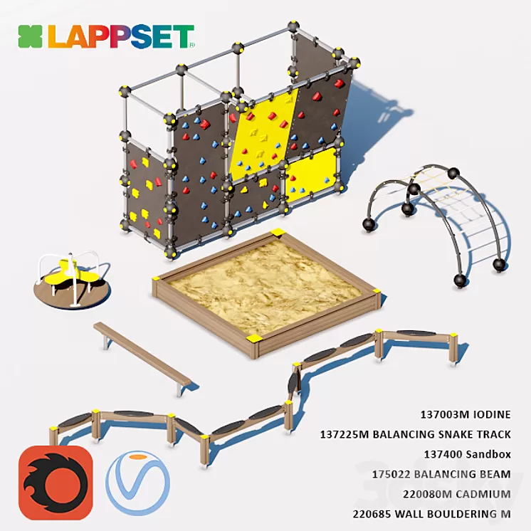 Equipment for children's playground Lappset 3D Model