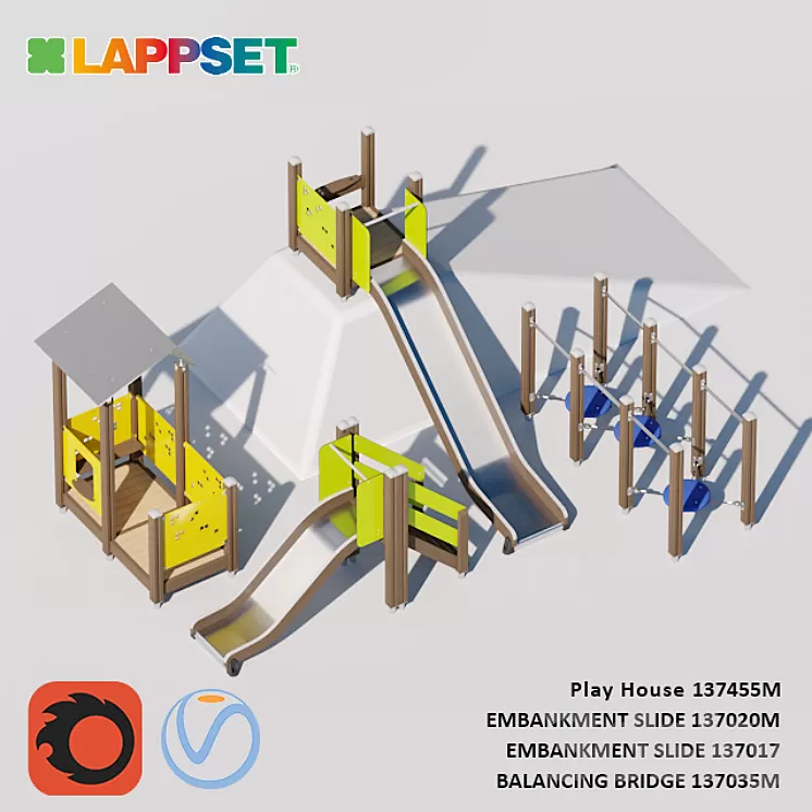 Equipment for children's playground Lappset 3D Model
