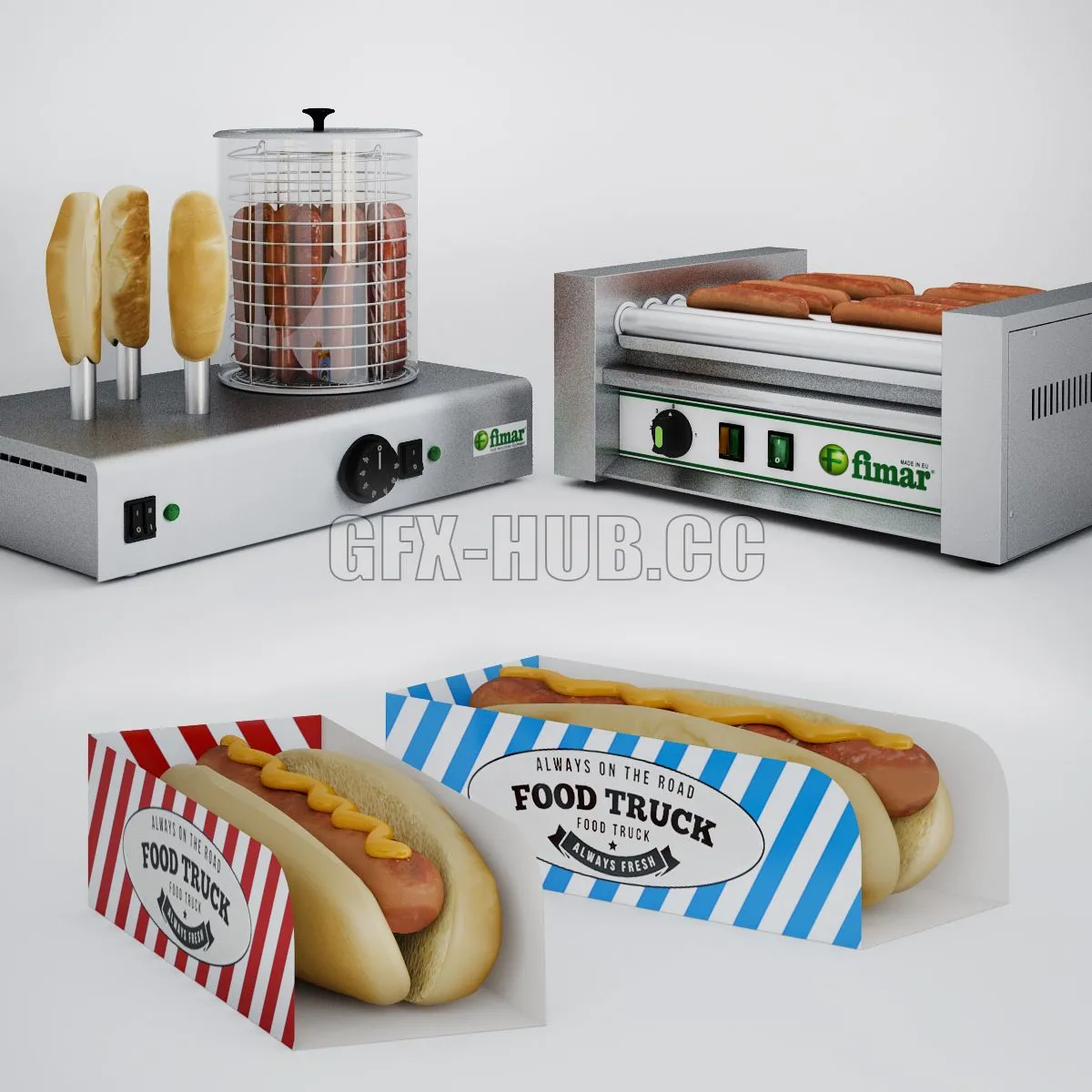 Equipment for hot dogs Fimar 3D Model