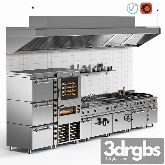 Equipment for restaurants 3D Model Free