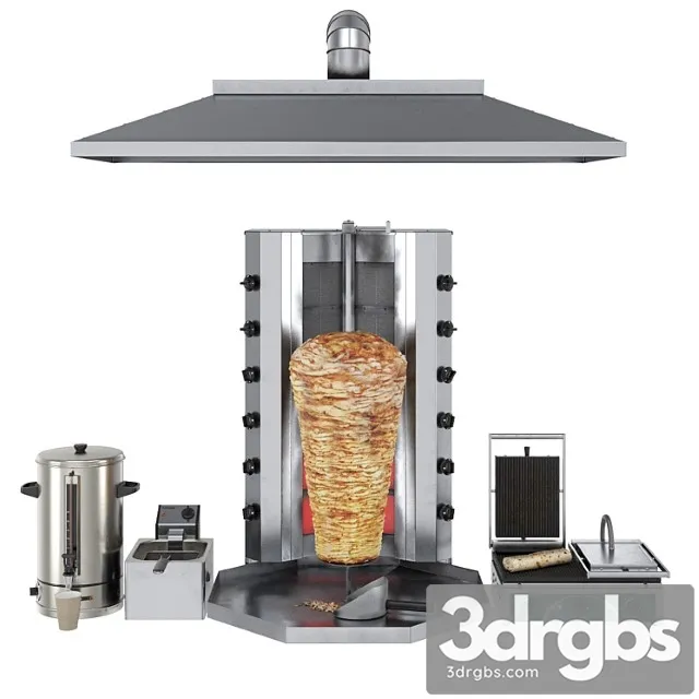Equipment for shawarma cafe