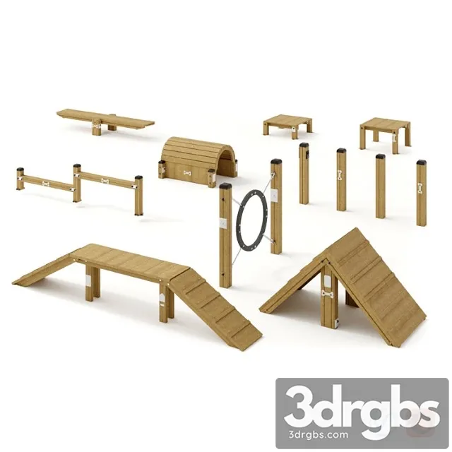 Equipment For The Dog Park 3D Model Free