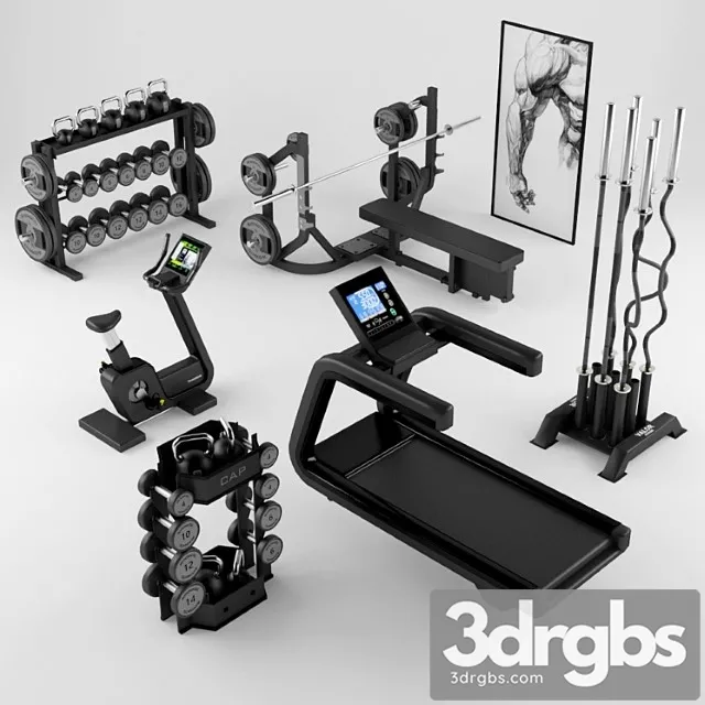 Equipment Gym 2 3D Model Free