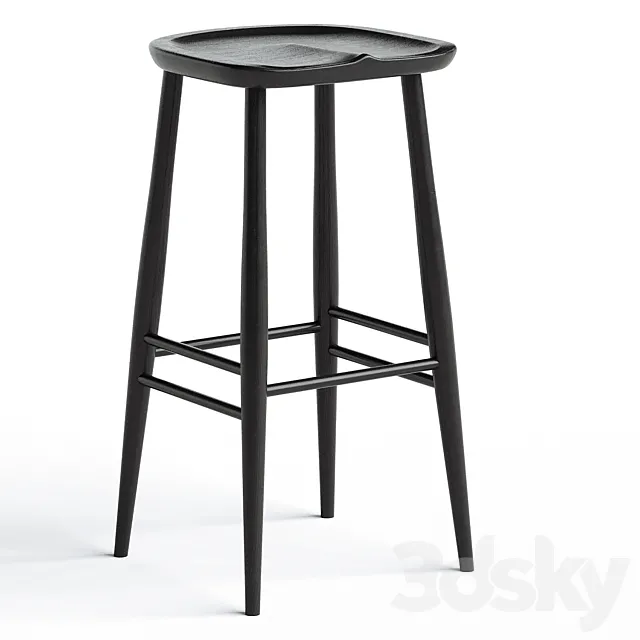 Ercol bar stool 3D Model