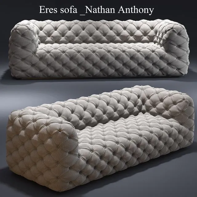 Eres sofa _Nathan Anthony_Tufted_sofa 3D Model