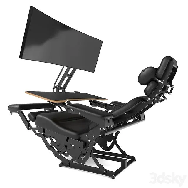 Ergonomic chair EasyWorkStation. Cyberstation 3D Model