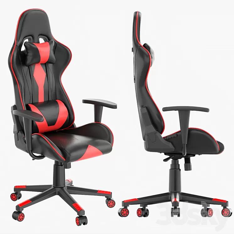 Ergonomic gaming armchair 3D Model Free