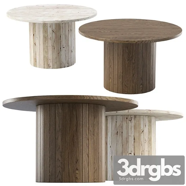 Eric Wooden Round Dining Table By Bpoint Design Dereviannyi Obedennyi Stol 3D Model Free