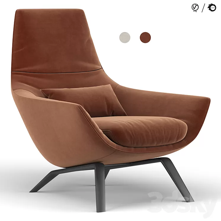 Ermes armchair 3D Model Free