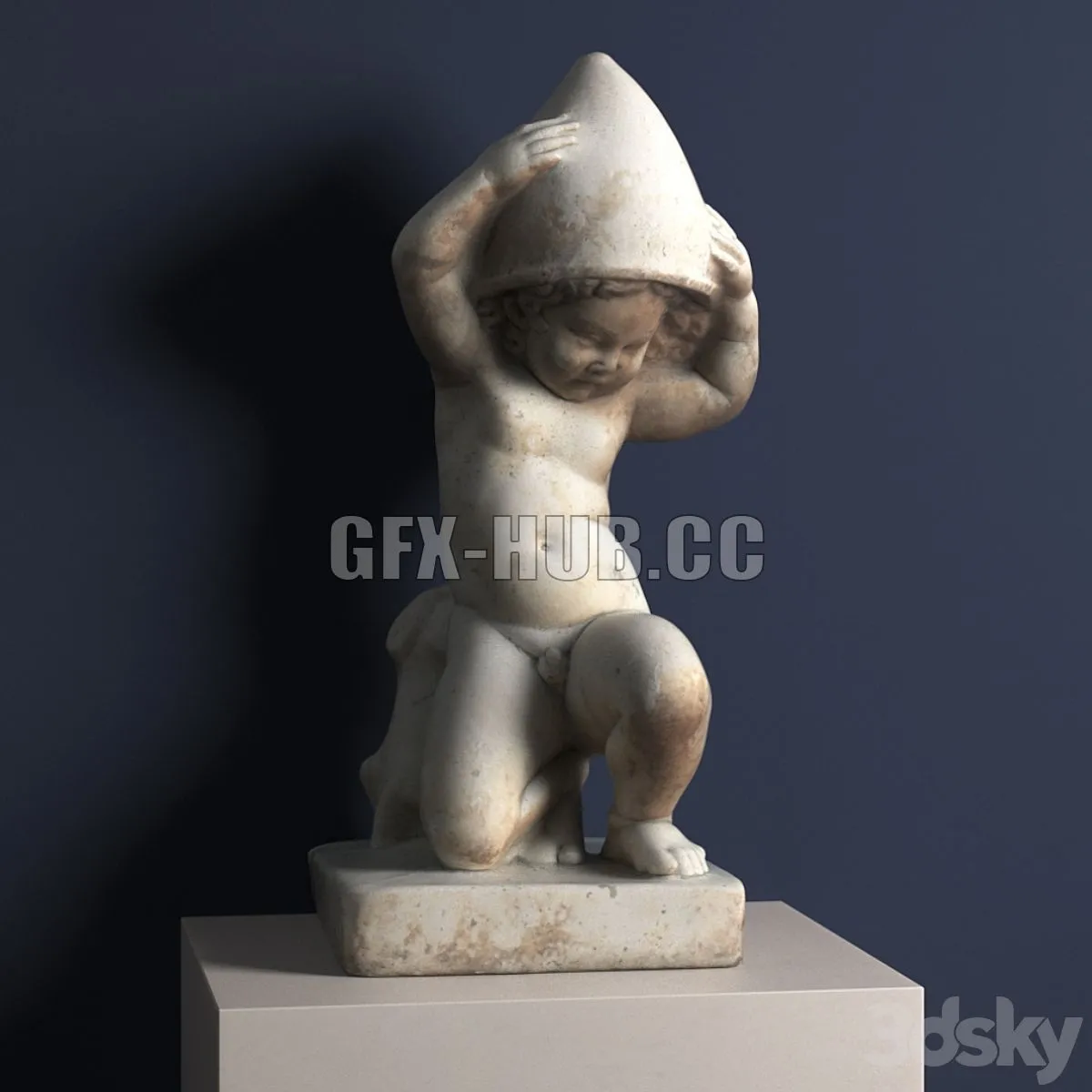 Eros with the Helmet of Mars 3D Model