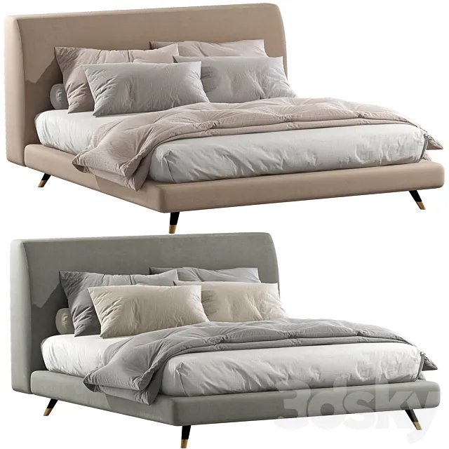 ES Double bed By Twils 3D Model