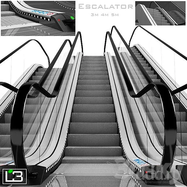 Escalator 3D Model